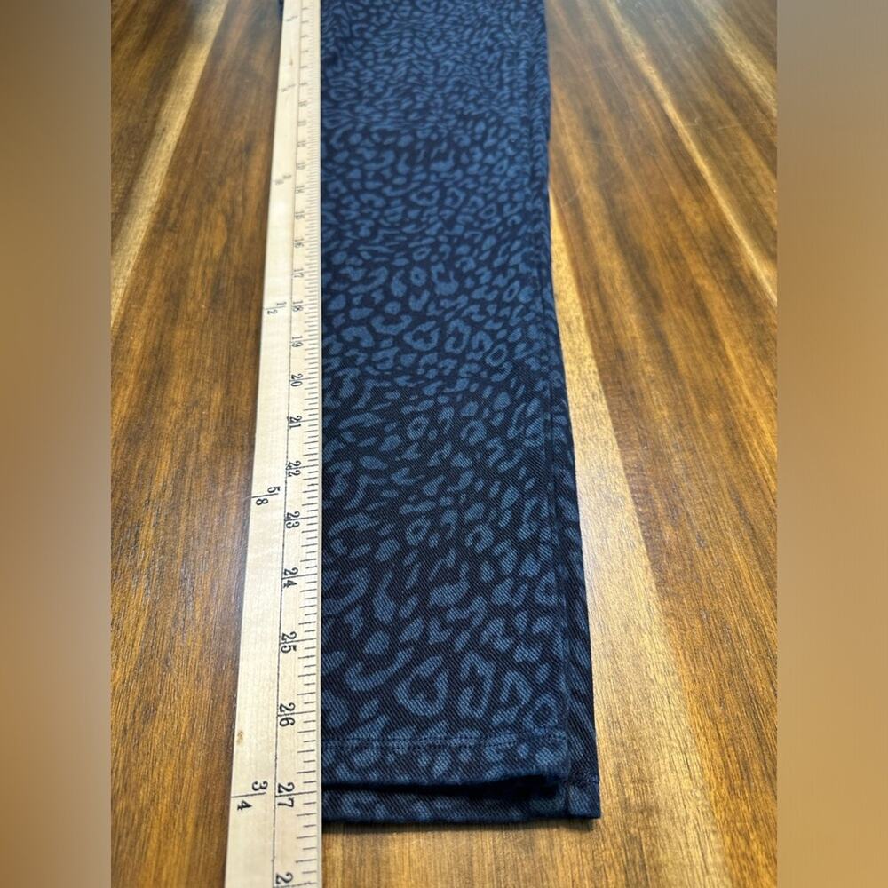 NWT SPANX Jean-ish Ankle Legging High Rise Pull On Jeans Blue Leopard Denim M - Picture 7 of 10